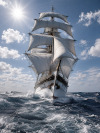 Segelschiff im Sturm